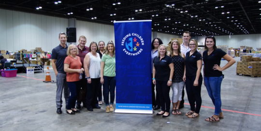 Image of the FCPG team who helped pack meals for Hope for Puerto Rico.