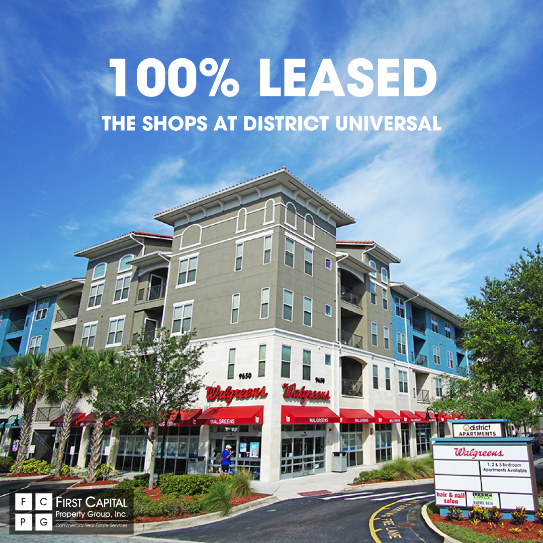 The Shops at District Universal 100% Leased