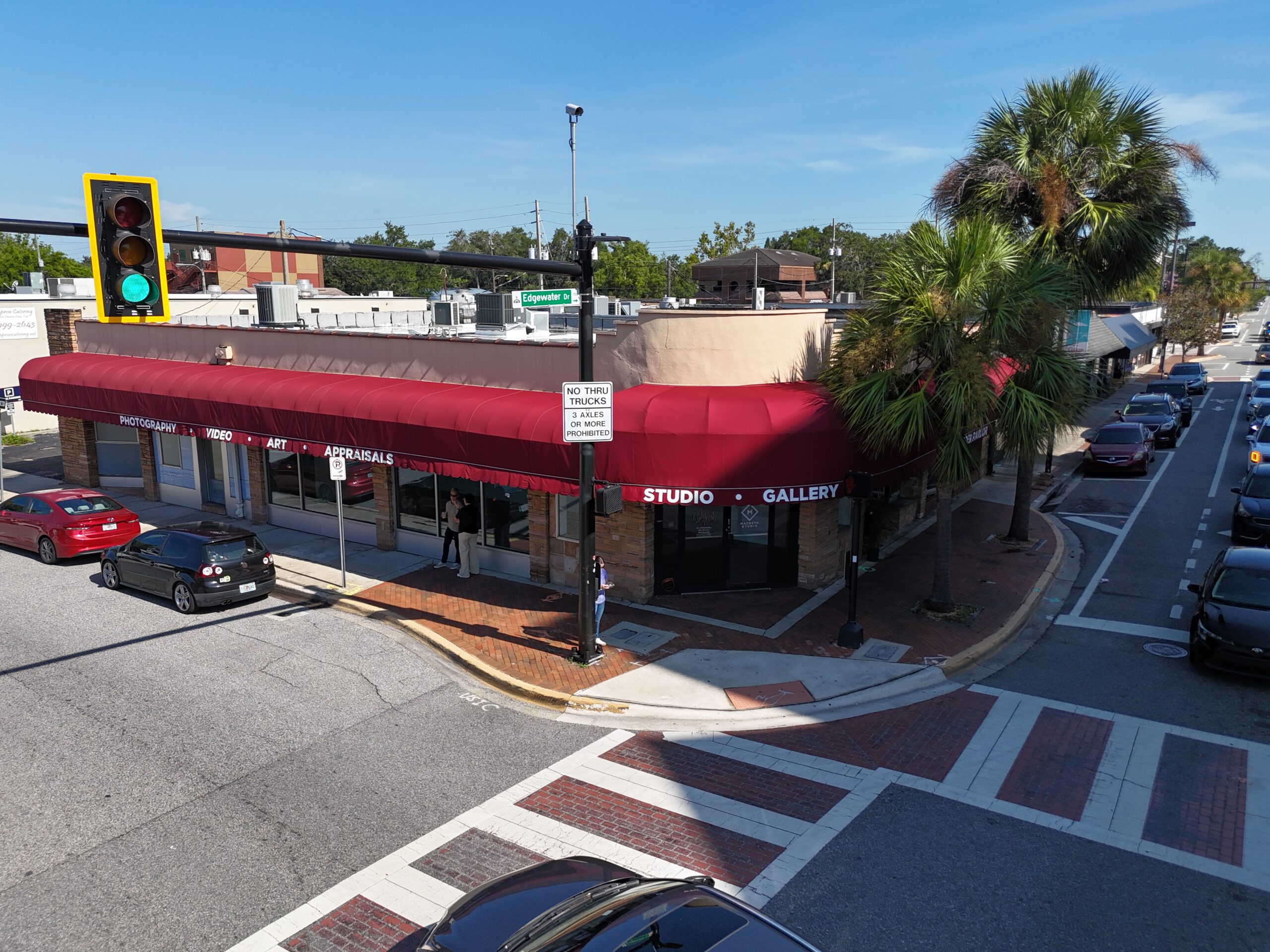 2300 Edgewater aerial image showing hard corner
