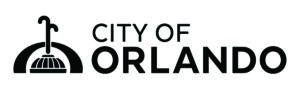 City of Orlando logo with icon of water fountain from lake eola