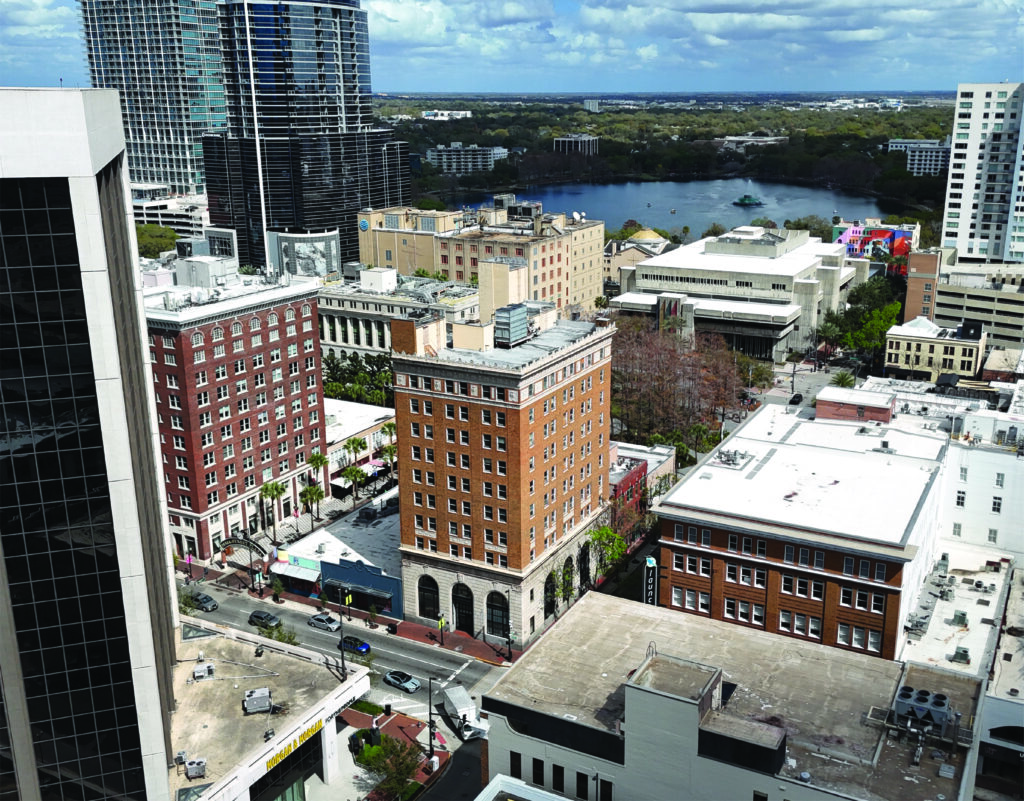 one north orange image with lake eola in the background