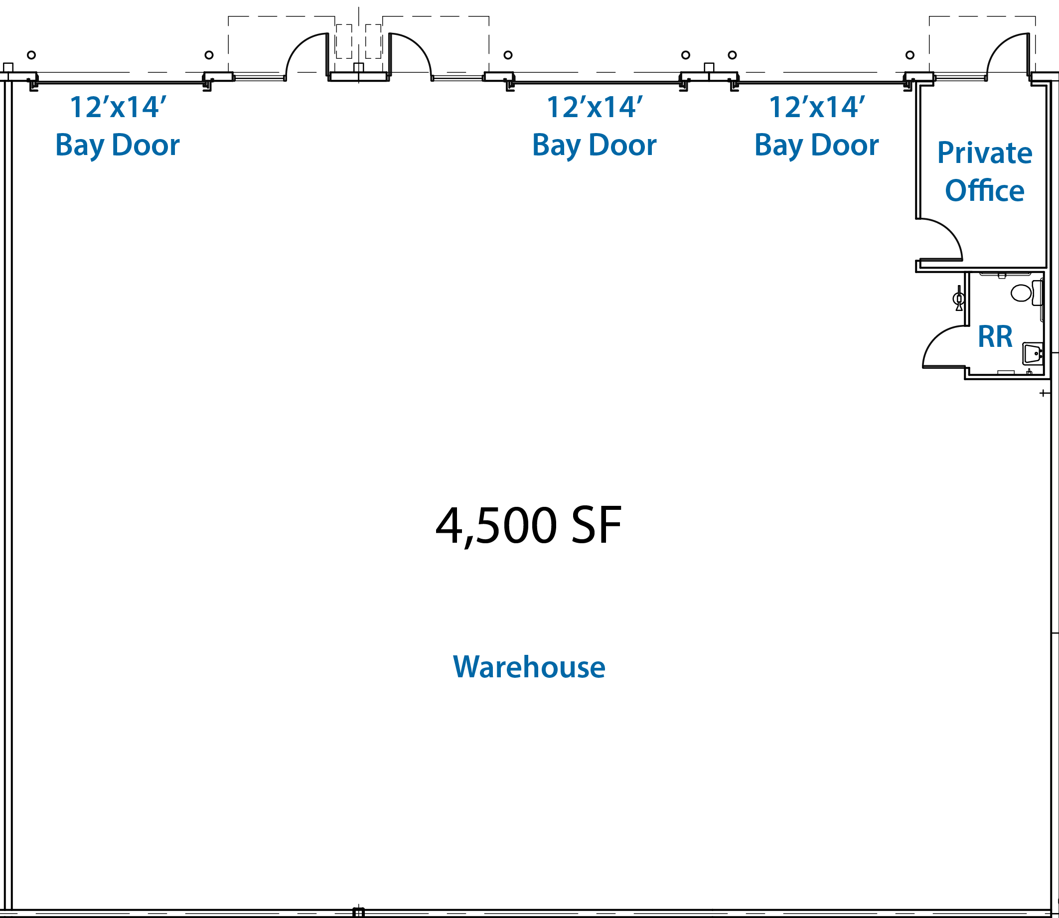 4,500 SF